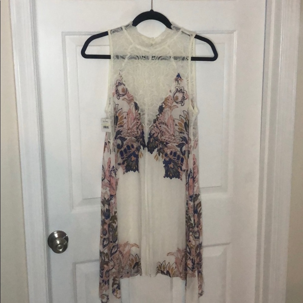 NWT Free People Ivory Combo Dress
